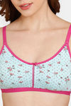 Rosaline Everyday Double Layered Non-Wired 3/4th Coverage T-Shirt Bra - Island Paradise — thumbnail 4